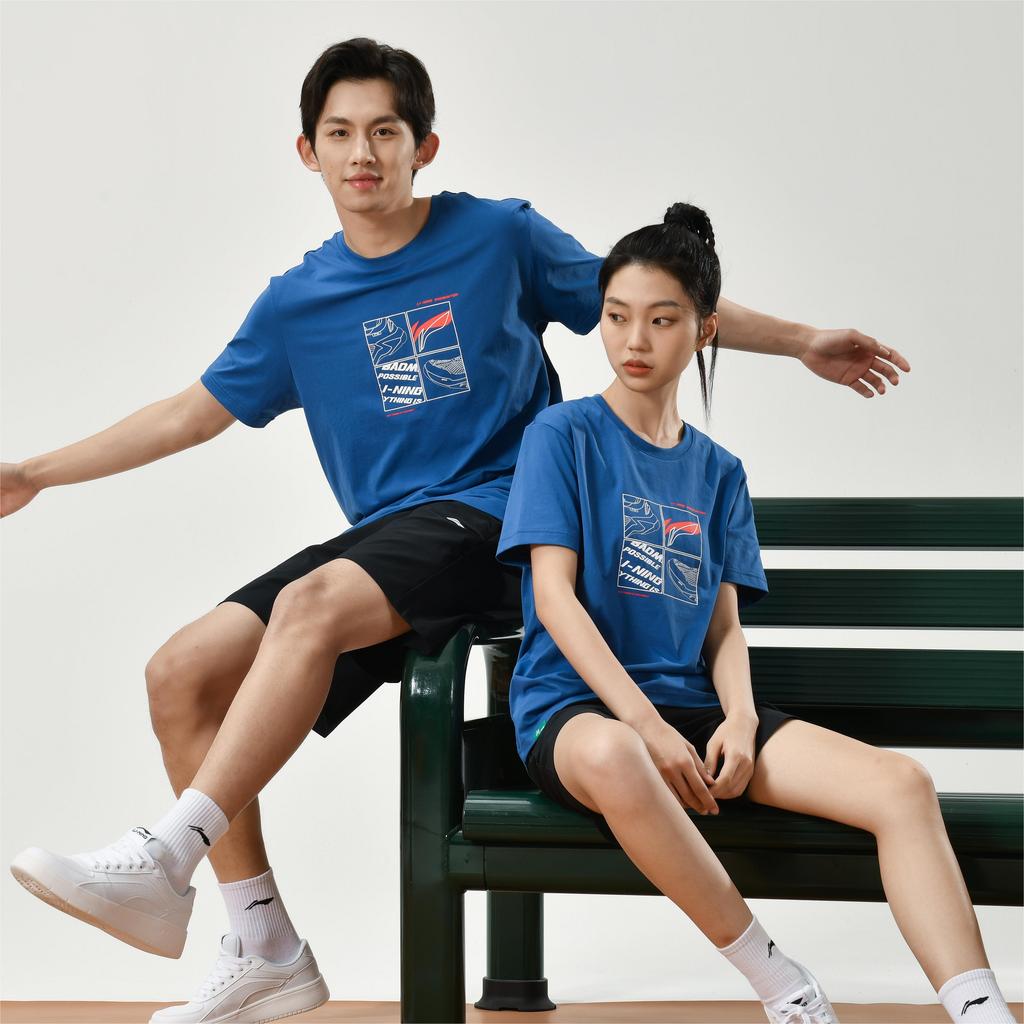 Li Ning Table Tennis Series Soft Quick-Dry Antibacterial Casual Shorts Men shorts Black AKSS437-1