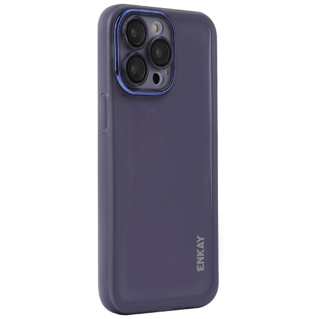ENKAY HAT PRINCE For iPhone 15 Pro Max Case Matte TPU Phone Cover with Lens Film