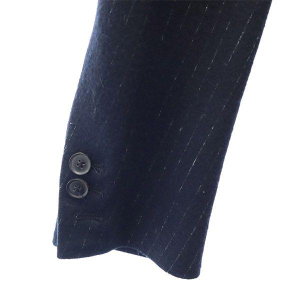 08sircus wool blend stripe tailored jacket 2/48 black Men's Used