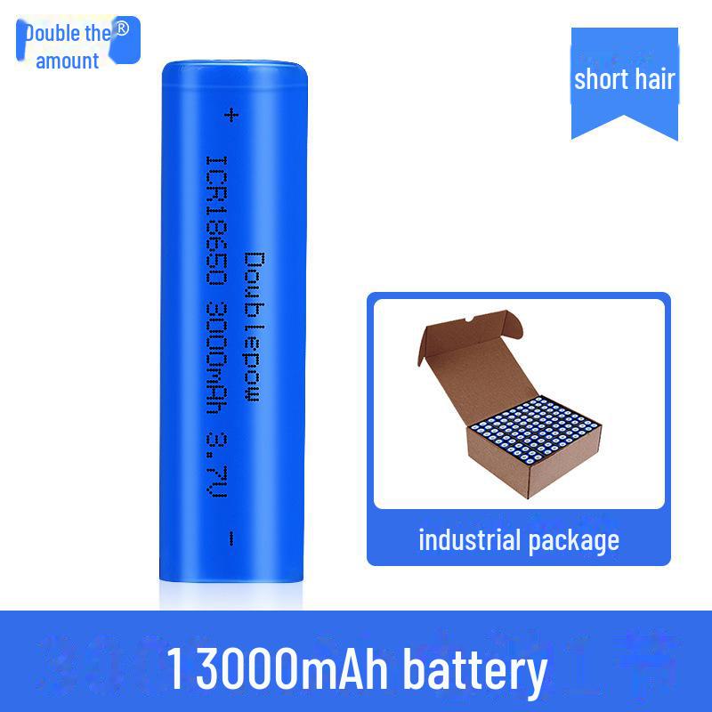 3.7V 3400mAh Lithium Battery Pack for Flashlight/Headlamp, Rechargeable 18650