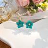 Chic Frosted Floral Earrings for Women: Multi-layer Petal Studs with Sweet, Natural Elegance