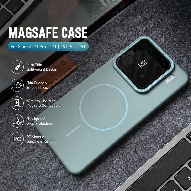 Fashion Ultra-thin Matte Magnetic PC Hard Case For Xiaomi 17T Pro 15T Pro 17Pro Max 17Ultra For Magsafe Shockproof Protect Cover