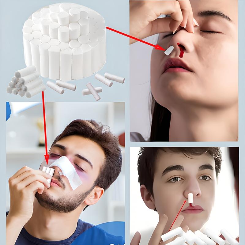 100 ks jednorázových flexibilních vysoce savých podložek na ucpaný nos, navržených pro nosní použití, vysoká míra absorpce, ulevuje od ucpaného nosu, zastavuje krvácení