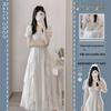 Damen Sommer 2026 Französisches Weißes Feenprinzessinnenkleid