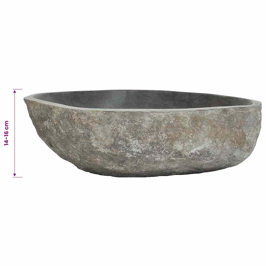 Vidaxl River Stone Sink, Oval, (45-53)X(34-41) Cm