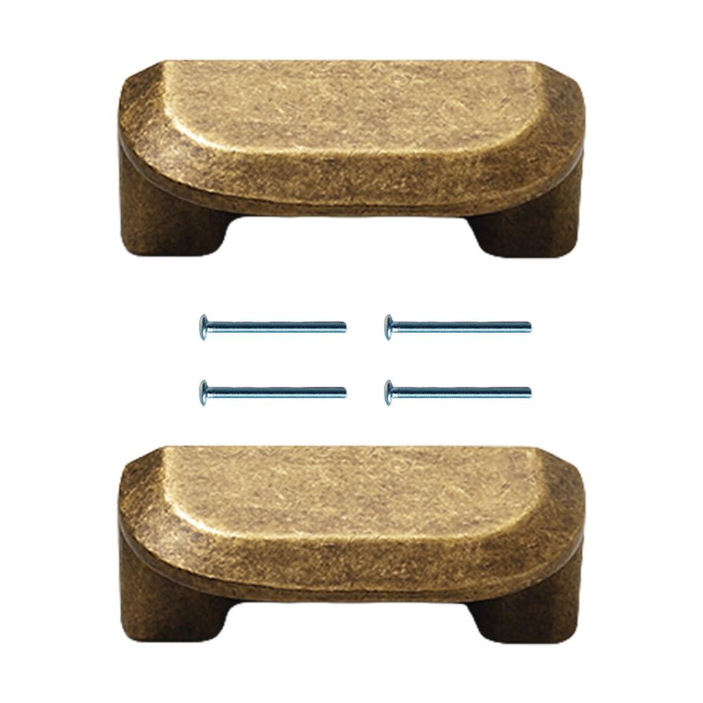 Set of 2 Vintages Styles Yellow Bronze Drawer Handles for Personalize Interior Designs and Home Makeover Projects