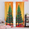 2pcs,2D Plane Printing Light Filtering Curtains Christmas Tree Presents (3) Durable 100% Polyester Fabric (without Rod) Art Deco