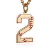 INS trendy stainless steel European and American fashion outdoor digital baseball necklace men's accessories titanium steel pendant