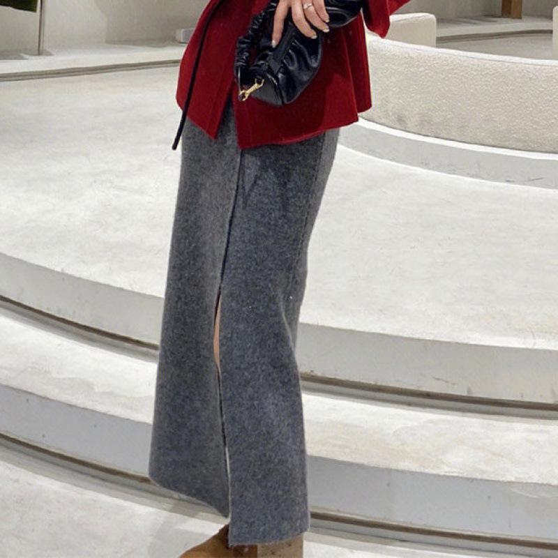 

Комплект из двух предметов: пальто красного цвета для богатой девушки из Франции, высокого класса, размера плюс, на осень/зиму 2023. 2XL (recommended 70-80kg)