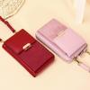 Dámská móda Kabelky na zip na telefony se spojkou Pu Kožené peněženky Malé crossbody kabelky