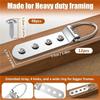 AT19-For Heavy Duty For Frames Picture Hanging Hooksd Hooks- 50Pcs D Ring Hangers For Mirrors, Canvas Art,Wall Mount