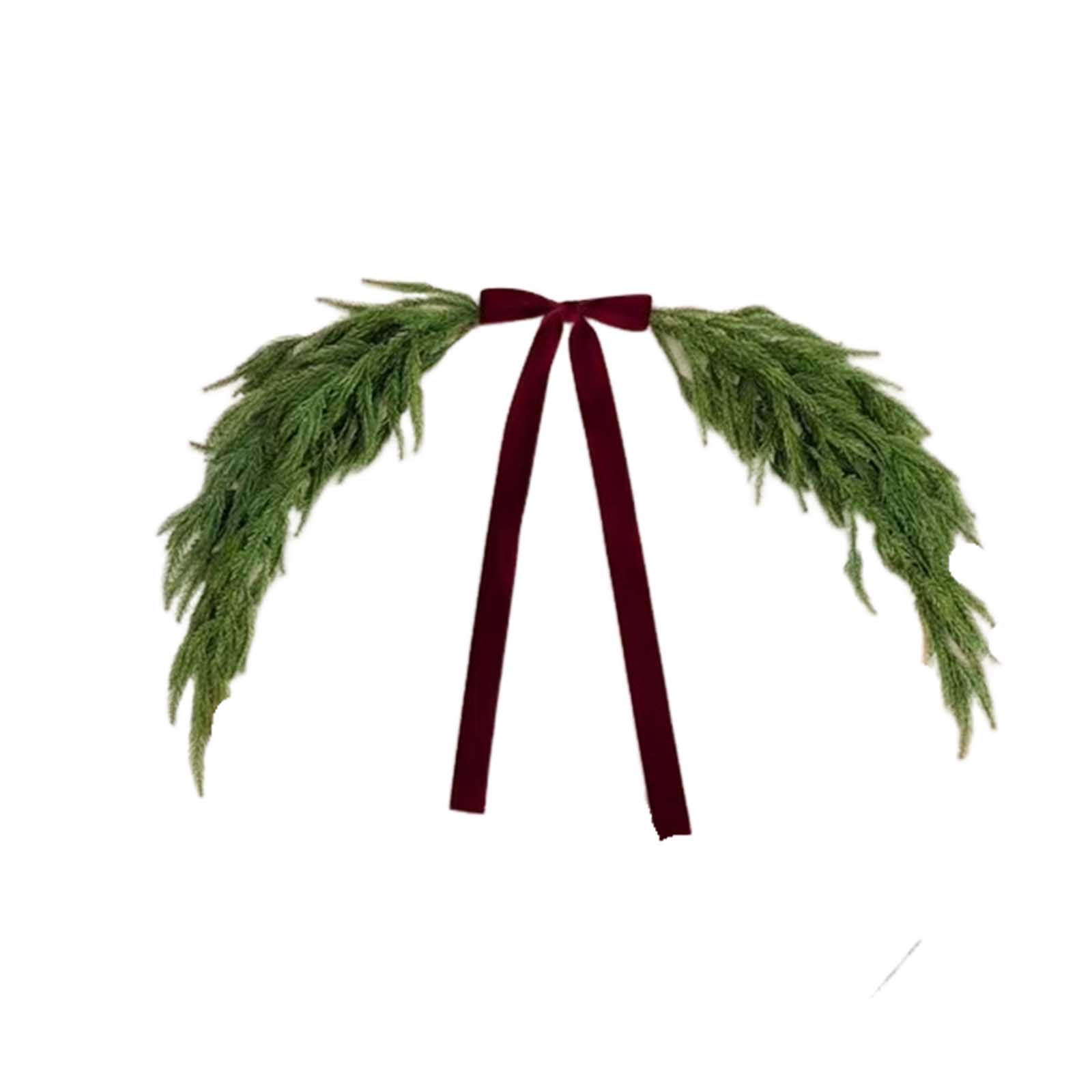 

Artificial Norfolk Decoration With Velvet Bow, Suitable For Mirror Decoration. One Size