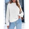 Solid color pullover turtleneck sweater top long sleeve sweater for women