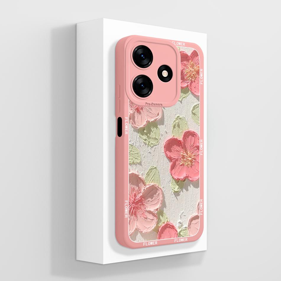 For Tecno Spark 10 Pro 10C Phone Case Cute Cartoon Patterns Anti Drop Back Cover For Tecno Spark10 Soft Liquid Silicone Housing