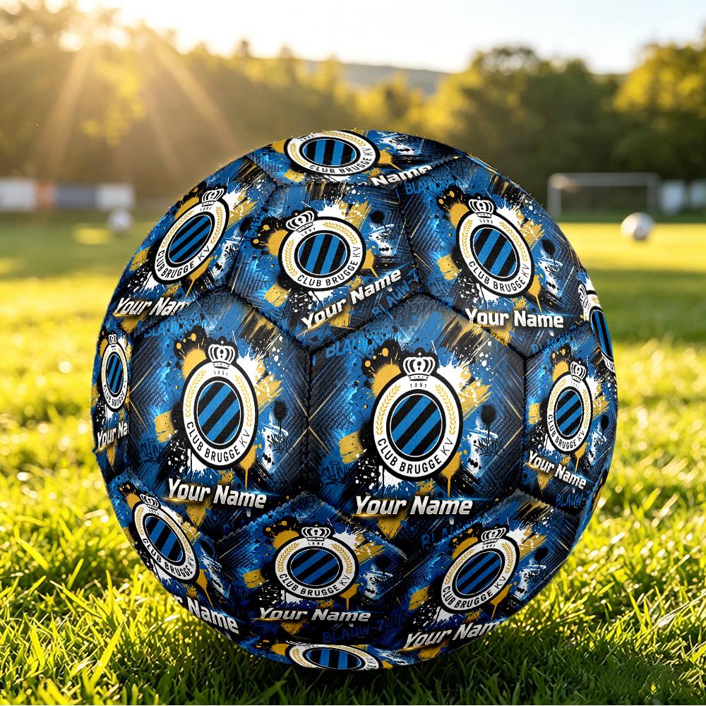 Personalized Size 5 Football Club Brugge FC Pattern Outdoor Game Sports Ball Gift