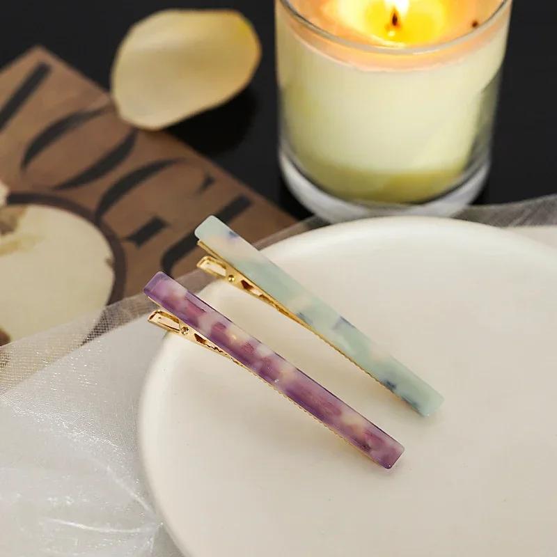 1PCS Fashion Alligator Clips Acetate Zinc Alloy Hair Clips Simple Rectangle Hair Clips Headwear Woman Hair Accessories