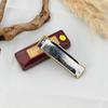 Mundharmonika 10 Löcher C-Ton Klar Stabiler Klang Mundorgel Exquisite Schöne Harmonica C