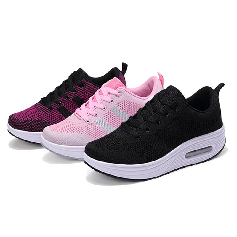 Fashion Plus Size 35-42 Shoes for Women Spring Autumn Fashion Lace Up Mesh Comfortable Breathable Non-slip Sneakers Women Flats Shoes