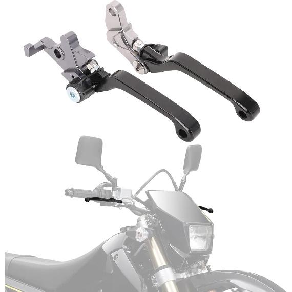 

Motorcycle Brake Clutch Lever Pivot Levers Set Adjustable CNC for DRZ400 DRZ400S DRZ400SM DRZ400E 00-23 DR250R 97-00 DR200S 15-19 Dirt Pit Bike Black чёрный