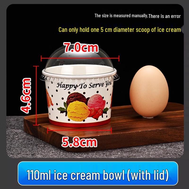 

Disposable Ice Cream Tasting Bowls with Dome Lids