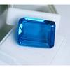 AAA Natural London Blue Topaz 22.75 Ct Emerald Cut Certified Loose Gemstone