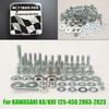 For KAWASAKI KX KXF 125 250 350 450 2003 2004 2005 2006 2007-2023 Fairing Fender Screw Bolt Kit Set Motorcycle Parts