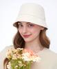ULUK Circle-Decorated Tulip Slit Linen Bonnet Hat 5 Colors
