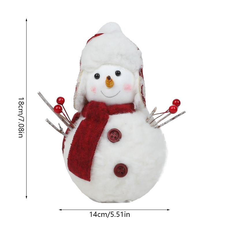Christmas Snowman Doll Ornaments Xmas Tree Plush Doll Hanging Pendants Christmas Decoration for Home New Year Party Kids Gifts