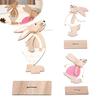 Easter Gift for Kids Wooden Bunny Table Sign, Rustic Rabbit Tiered Tray Centerpiece, Farmhouse Vintage Indoor Tabletop Ornament Decoration with