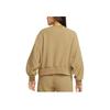 Nike Solid Color Logo Print Round Neck Pullover Long Sleeve Sweatshirt Women Sweatshirt Camel DQ6845-258