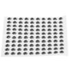 100PCS Pack Fishing Lure Eye 9mm 3D Realistic Fishing Eyes for Making Fishing BaitSilver