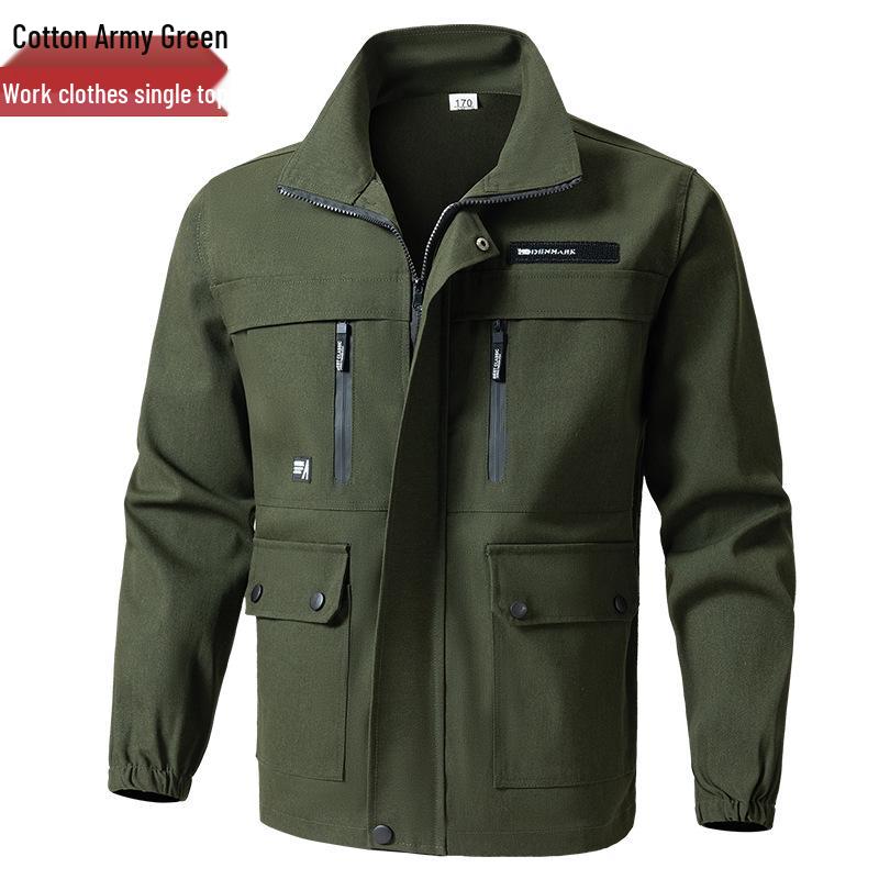 Men's and Women's Cotton Workwear Set, Anti-scalding and Wear-resistant for Welders and Auto Repair, Suitable for Spring and Autumn.