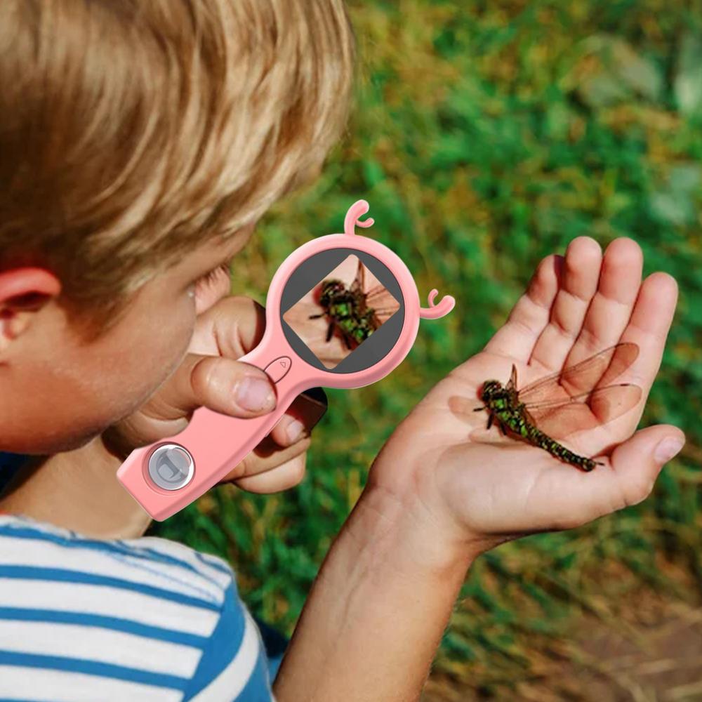 Mikroskop für Kinder-Tragbares 2" Digitalmikroskop für Kinder mit 2MP Pädagogisches Wissenschaftsspielzeug Taschenformat