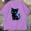 Hot Cat T Shirt UnisexWomens Funny Printing Tshirt Casual Cool Streetwear Fashion T Shirt Cat Lover Cartoon Shirt Tops