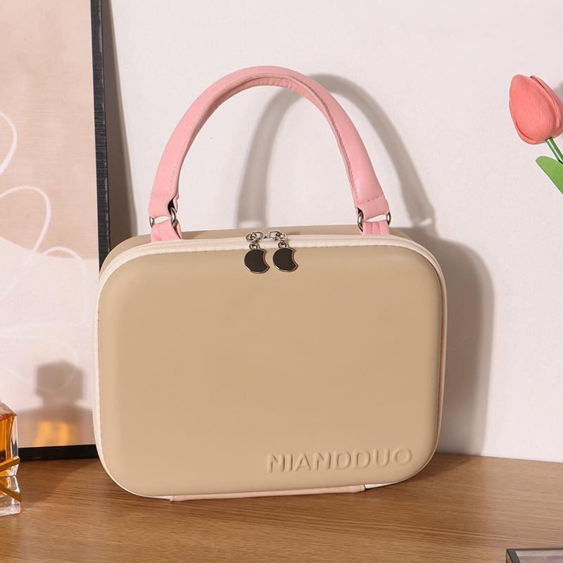 

EVA Cosmetic & Cable Organizer Bag - Large Waterproof Makeup Case with Dedicated Cable Storage, Travel Toiletry Bag for Women хаки