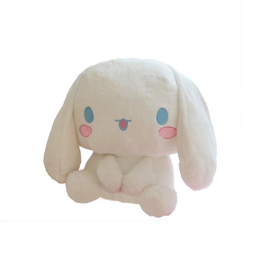 

100CM Queen Size Cinnamoroll Plush Toys Kawaii white puppy Stuffed Dolls Bedside Pillow Bay Window Large Cushion Gift For Kids 55x45CM