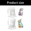 Practical Craft Mold Rabbit Shape Handmade Supplies Ornament Moulds Silicone Texture for Clay Wax and Resin Crafting