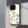 M-MINNA NO T-TABO Phone Case For IPhone 17 Air 16 E Pro Max 15 14 13 Mini 12 Pro 11 Max Plus Black Glass Cover