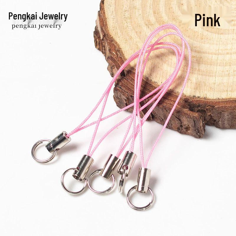 100 Colorful Double Loop Nylon Phone Lanyards - Jewelry Pendant Cords for DIY Accessories