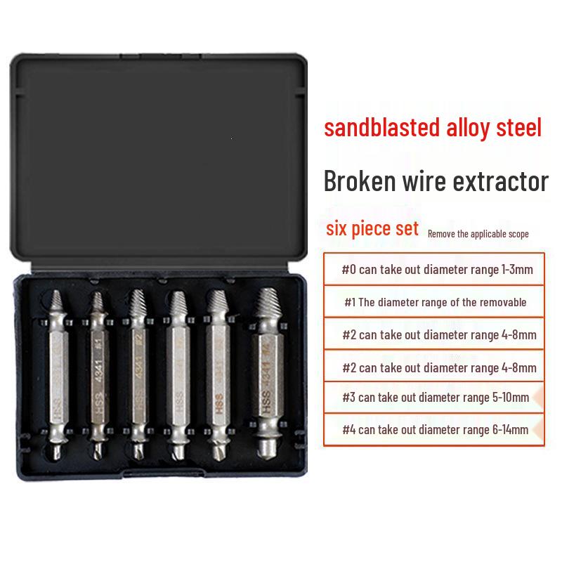 High-Speed Steel Double-Ended Screw and Wire Extractor Set 4341