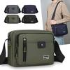 Crossbody Bag Men's Multi-Layer Zipper Coin Purse Outdoor Commuter Business Travel Shoulder Bag
