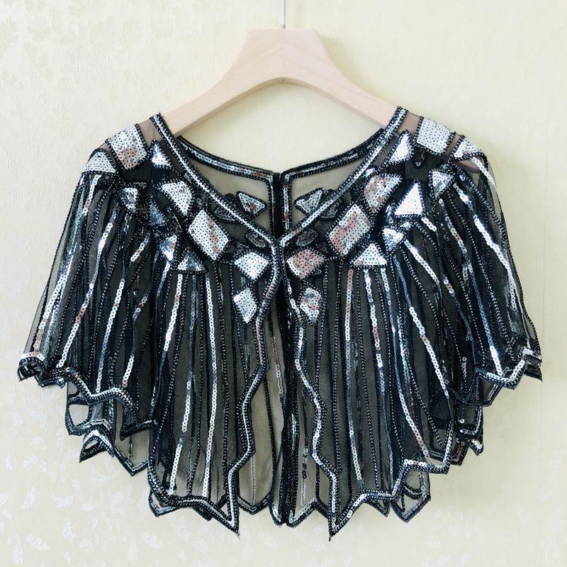 Women's Summer Sequin Shawl Cardigan: Versatile Evening Cape for Sun Protection, Perfect with Skirts.