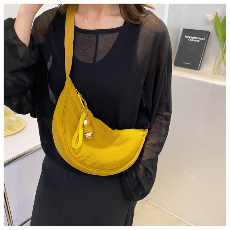 Jednoduchá a módní taška na knedlíky Dámská taška Crossbody Bavlna Malá látková taška Taška přes rameno Taška přes rameno