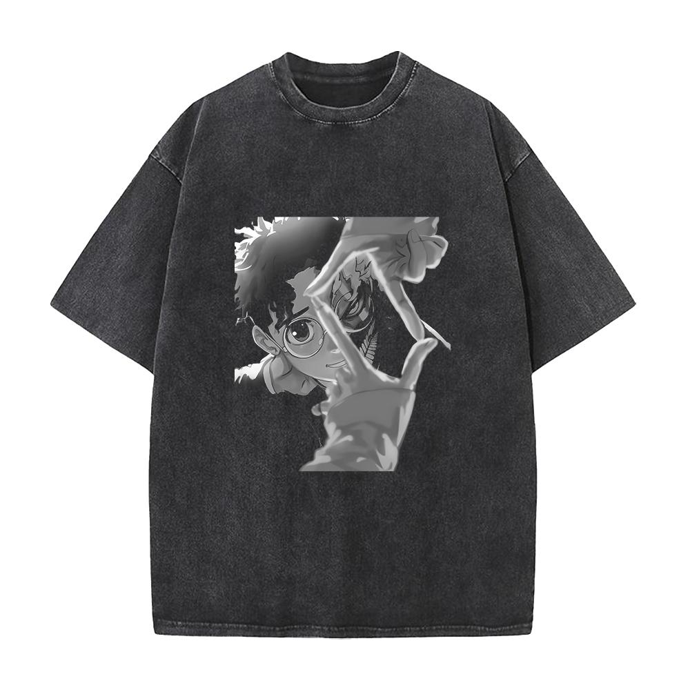 

Dandadan Кен Такакура Окарун Принт Футболка Чоловіча Жіноча Прана Бавовняна Футболка Манга Вінтажна Футболка Хараджуку Чоловіча Футболка з Коротким Рукавом XXL чорний