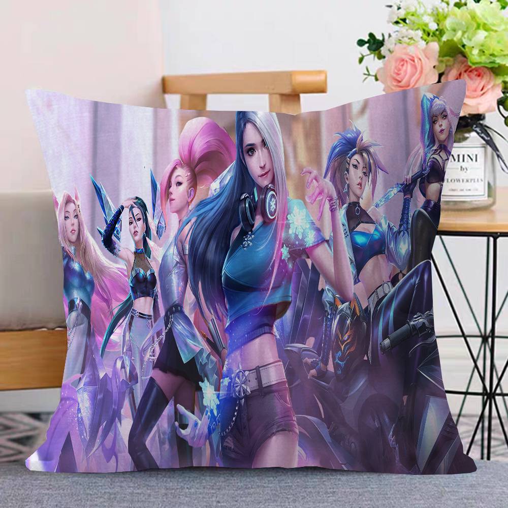 LOL KDA ALL OUT Cushion Cover Decorative Pillow Sofa Home Decor case pillow cases