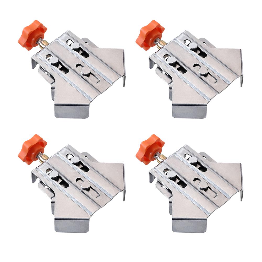 90 Degree Right Angle Clamp 2/4PCS Stainless Steel Carpenter Splicing Quick Clamp Locator Fixed Frame Clamp Woodworking Tools