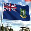 2D Flat, 1pc 2026 Football British Virgin Islands Shield Emblem Blue Background Flag, Single-Sided Printed Polyester Fiber Material, Multiple Sizes Av