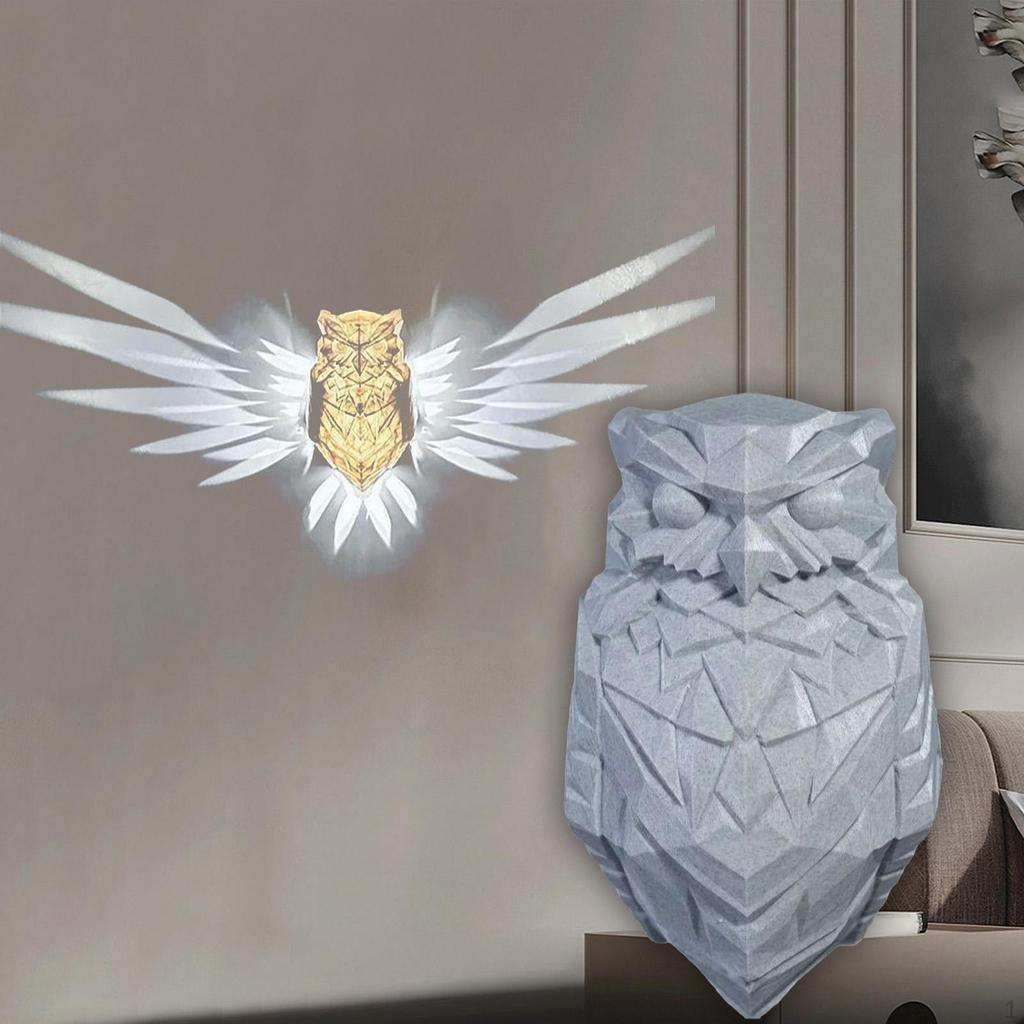 Wall Light with Vivid Animal Statue Modern Lighting for Bedroom Home Nursery Owl