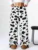 2025 Leopard Print Wide-Leg Casual Long Pants for Women - European & American Trend