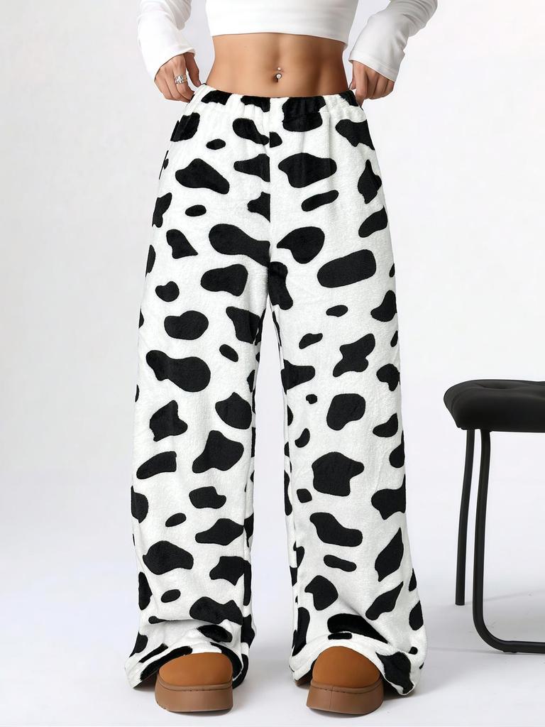 2025 Leopard Print Wide-Leg Casual Long Pants for Women - European & American Trend